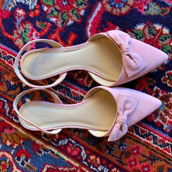 Ann Taylor Shoes - Pink Bow Ann Taylor Flats
